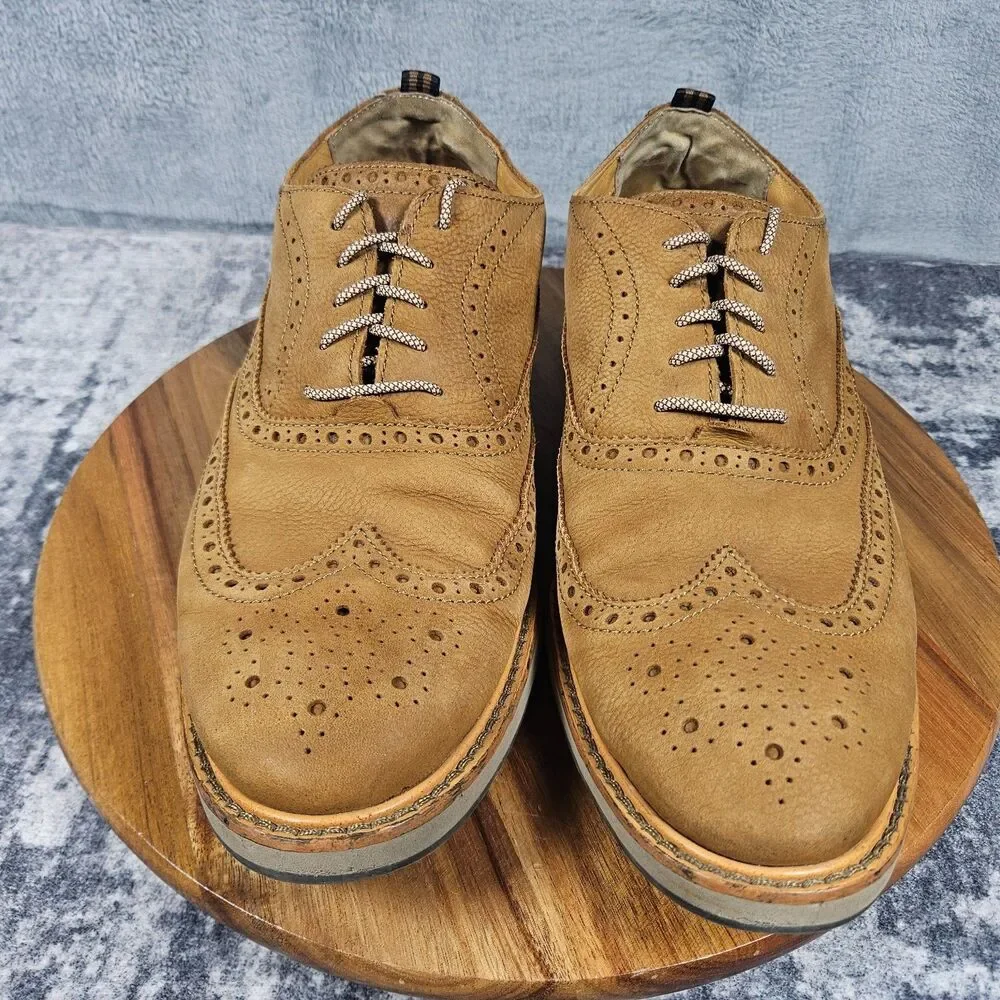Cole Haan Morris Grand.Os Wingtip Oxford Brown Leather Dress Shoes Men’s 10 M